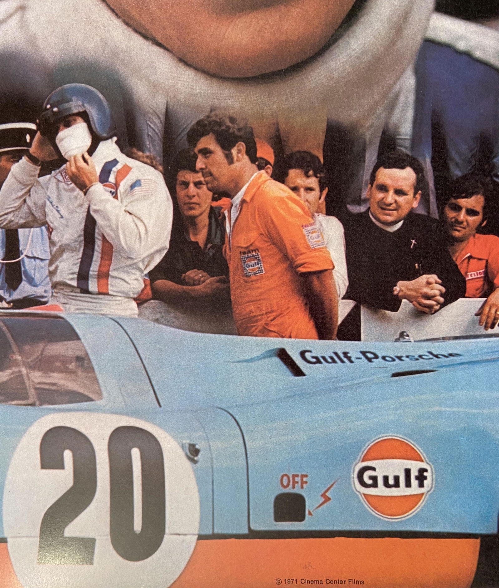 Le Mans Movie Gulf Oil Promotion Poster-Steve McQueen (1 of 2)