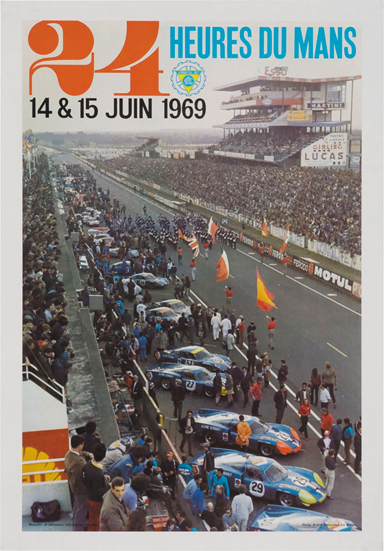 24 Heures du Mans, 14 & 15 Juin 1969, Official Poster (1 of 1)