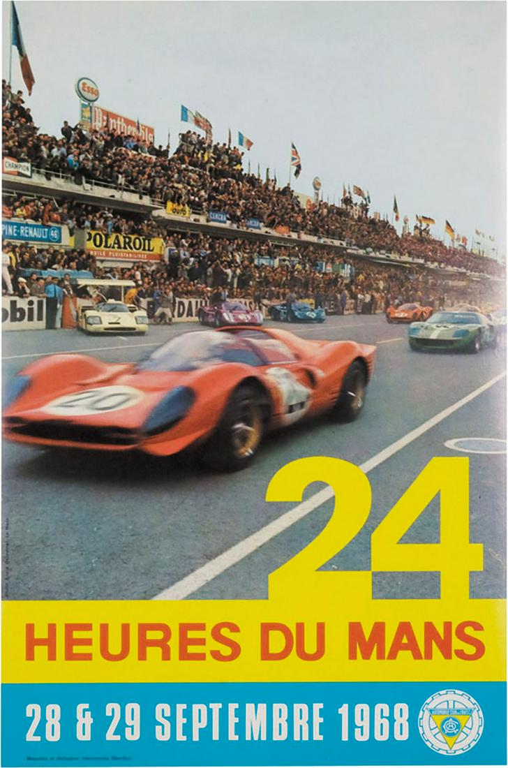 24 Heures du Mans, 28 & 29 1968, Official rare Poster (1 of 1)