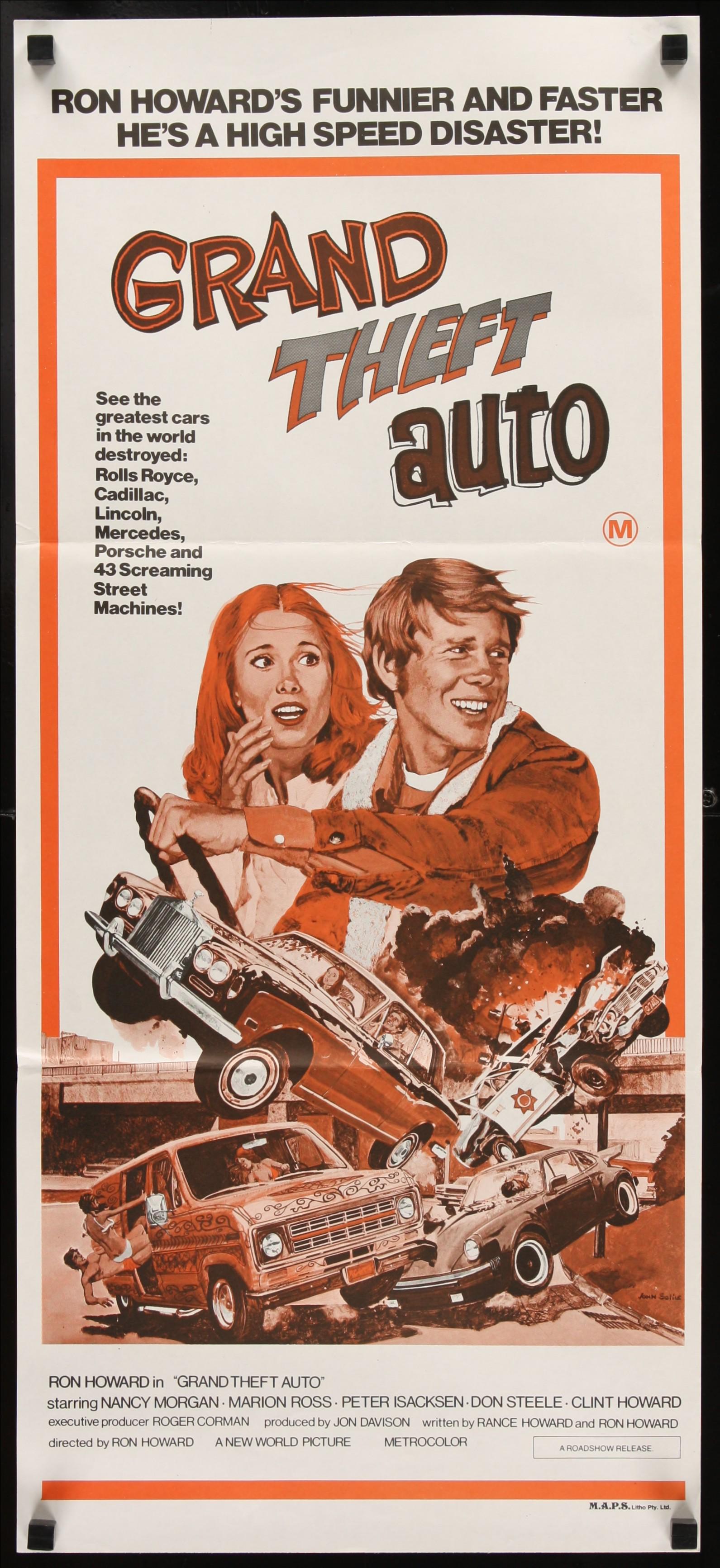 GRAND THEFT AUTO 1977, Australian Daybill Movie Poster (1 of 1)