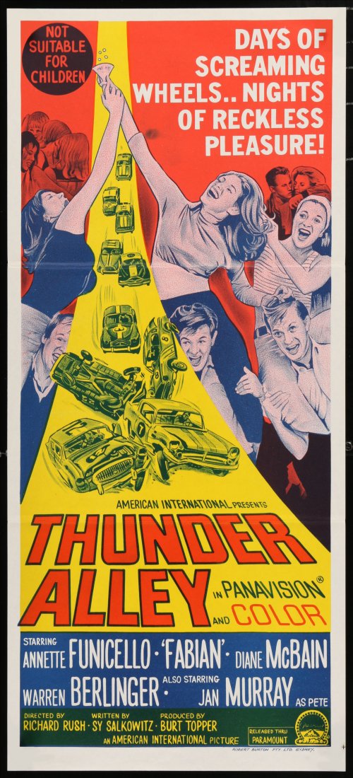Thunder Alley 1967 Annette Funicello, Fabian, Poster (1 of 1)