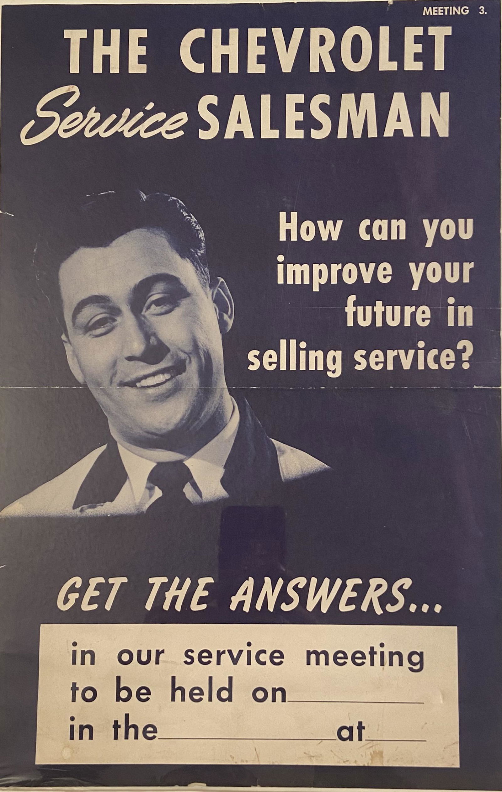 The Chevrolet Service Salesman Vintage Poster (1 of 1)