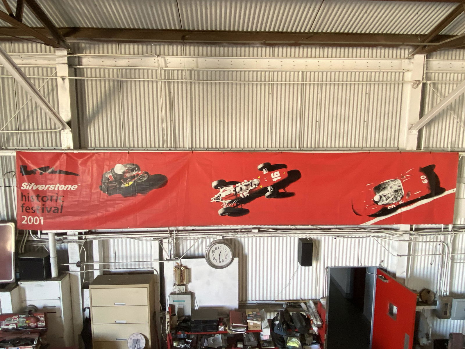 Huge Ferrari Maserati Banner from the 2001 Silverstone (1 of 5)