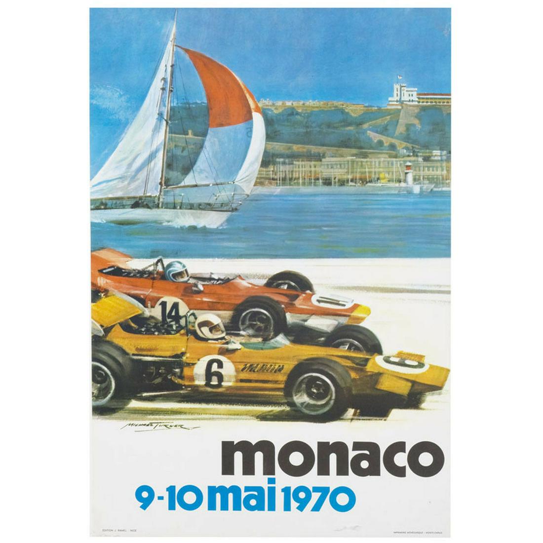 1970 Official Event poster for the  1970 Monaco Formula (1 of 1)