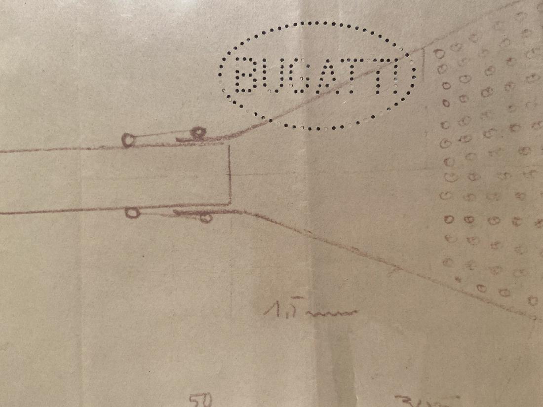 Bugatti Type 59 original Factory Drawing with Blueprint (1 of 4)