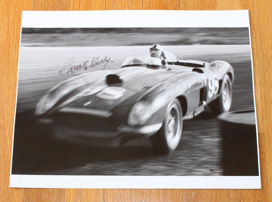 Carroll Shelby Signed Photo Ferrari 410 Sport 1956 Nass (1 of 2)