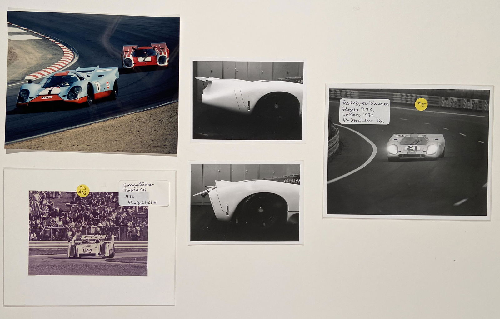 Five Original Porsche 917 Photos, one color and four (1 of 2)