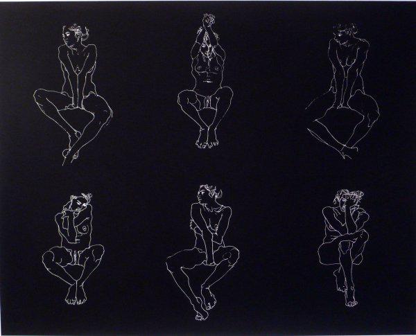 Robert Graham, ‘Six Torsos”, 2004: Robert Graham, ‘Six Torsos”, 2004, The hand printed silkscreen print measures 19.75” x 26”and is framed in a black wood frame. This print is numbered “4/5 Printers Proof&