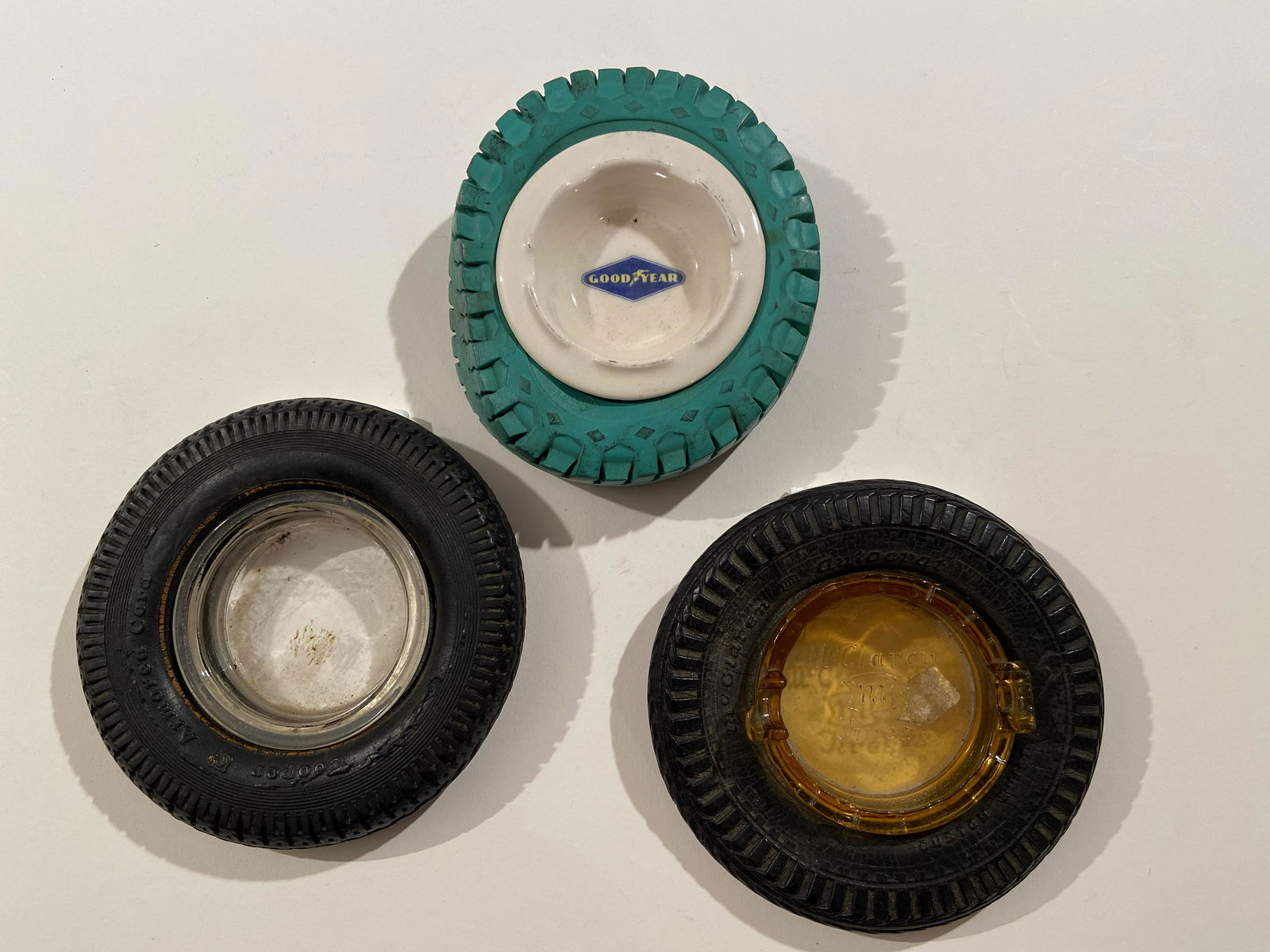 Goodyear, McLaren, Cooper Tire Ashtrays, 1950â€™s (1 of 4)