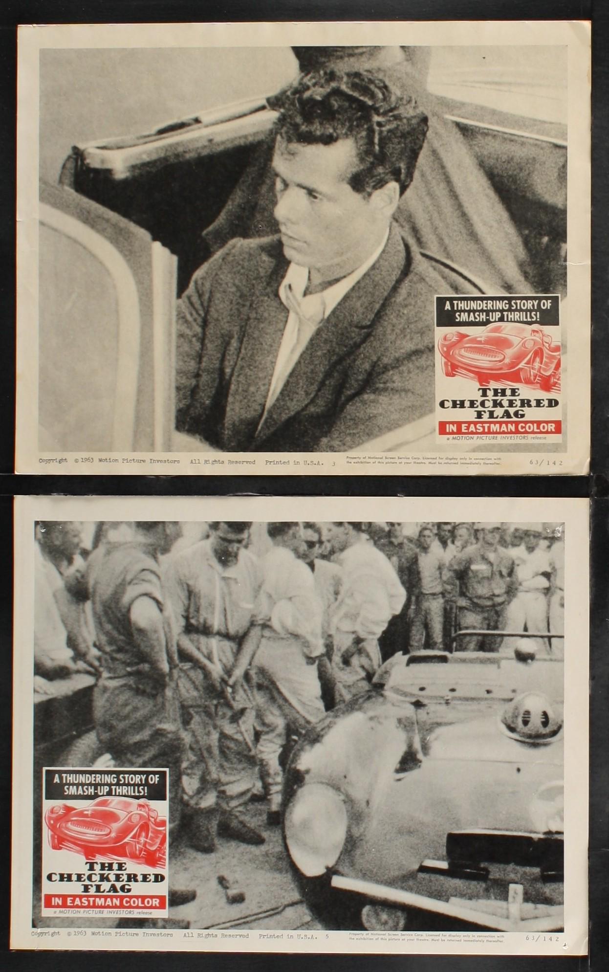 CHECKERED FLAG '63 racing lobby cards, 1963 (1 of 2)
