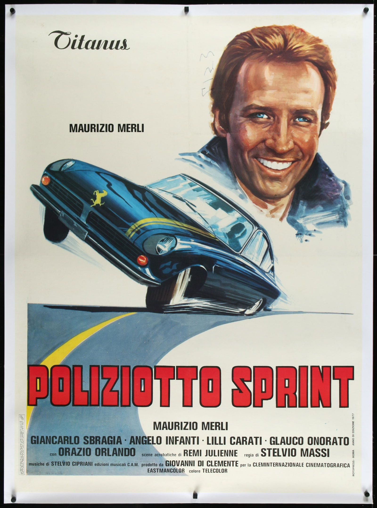 Highway Racer-Ferrari Italian Movie Poster, 1977 (1 of 1)