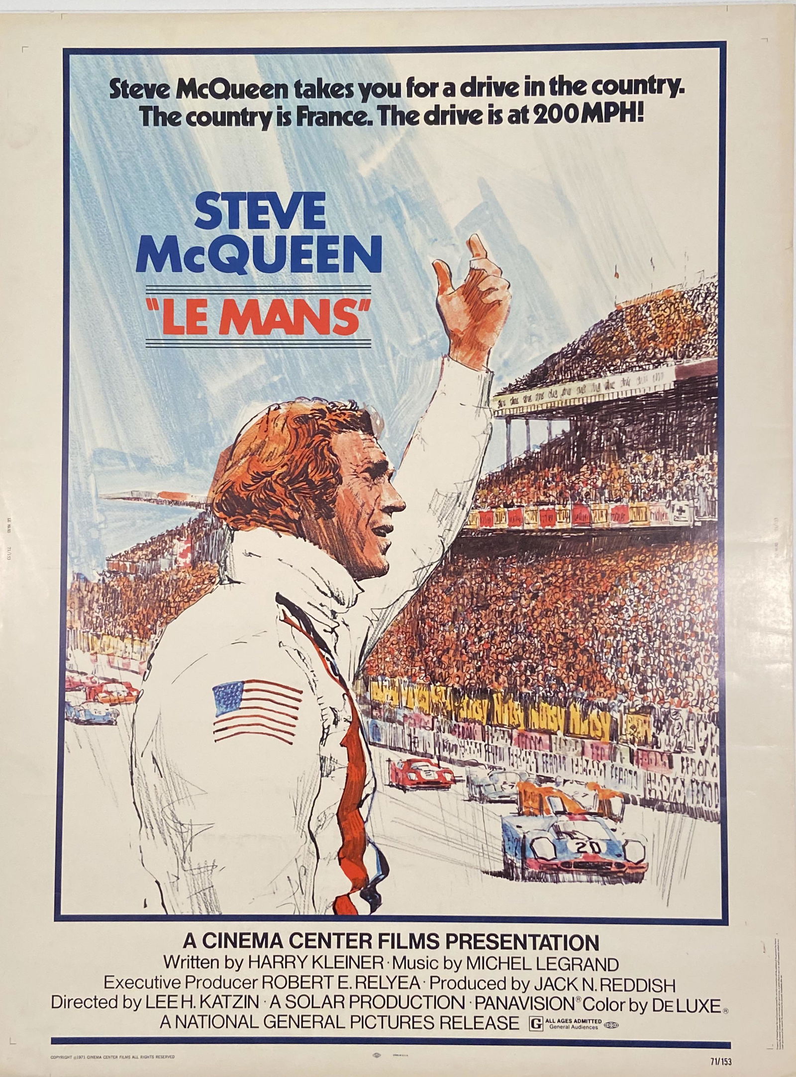 Le Mans Steve McQueen 30 x 40 Movie Poster (1 of 4)