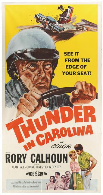 THUNDER IN CAROLINA, 1960, Folded  Three Sheet Movie Poster (1 of 1)