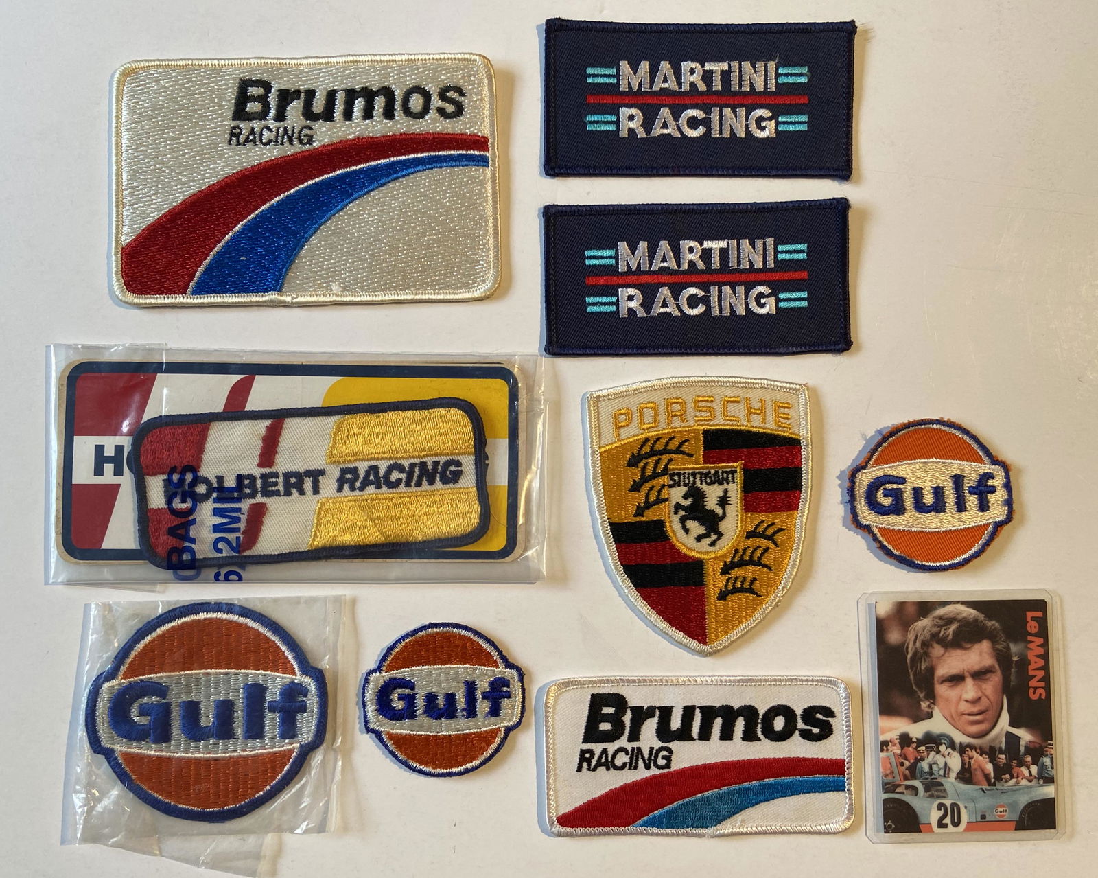 Porsche Brumos Racing, Gulf, Holbert Racing, Martini racing Patches, (11) (1 of 1)