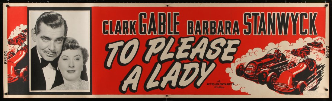 To Please A Lady Original paper banner 1950 (1 of 1)