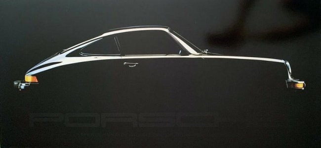 Porsche Black on Black 911 Factory licensed  and copyrighted poster (1 of 2)