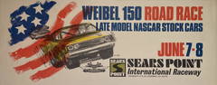 Weibel 150 Sears Point Raceway Poster NASCAR