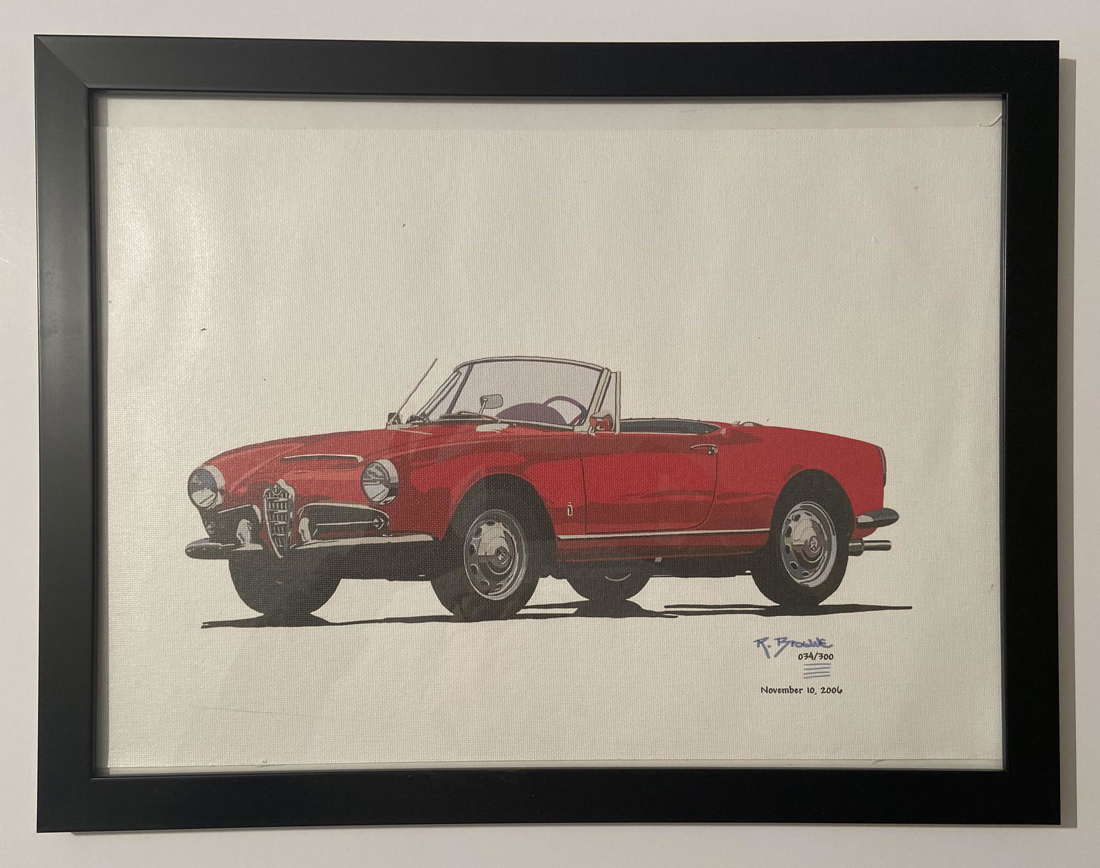 Alfa Romeo An original print on canvas by R. Browne (1 of 3)