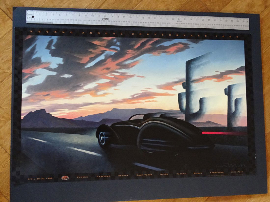2nd Annual Copperstate 1000 Poster, Bugatti Delahaye, Delage Ed Mell (1 of 1)