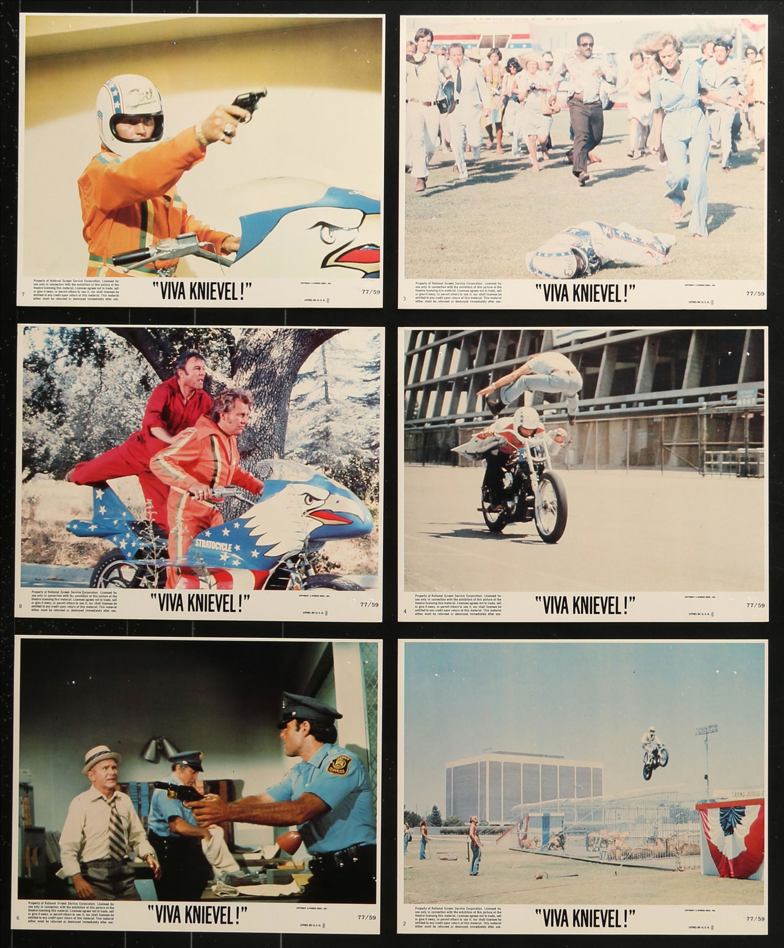 Viva Knievel- Evel Knievel mini lobby cards (6)1977 (1 of 1)