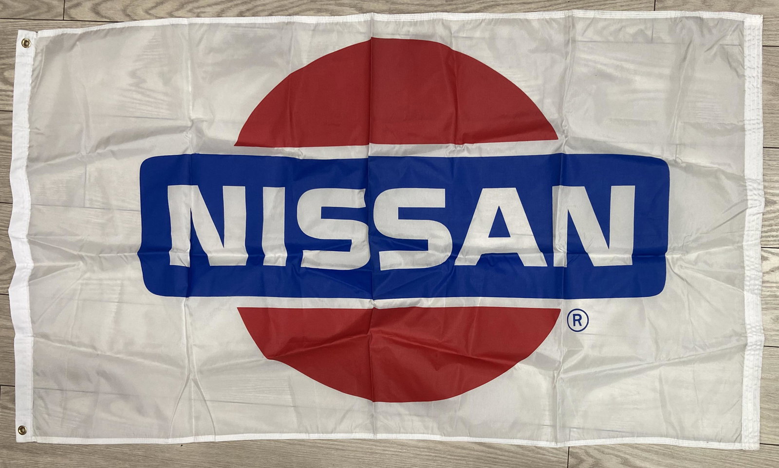 Nissan Factory Banner Flag: Nissan Factory Banner Flag measuring 60.5 x 33.5 inches RARE