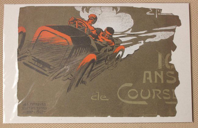 Montaut Album 10 Ams de Courses 1987-1907 Poichiored Hand Painted Sheets (1 of 5)