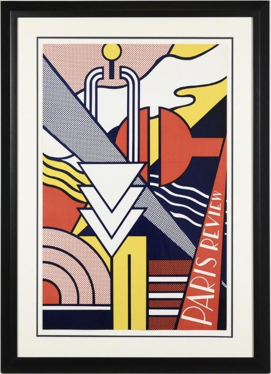 Roy Lichtenstein-Paris Review Poster-Print, 1967 Signed and Numbered: Roy Lichtenstein-Paris Review Poster-Print, 1967, Published by Leo Castelli Gallery, New York, and this particular copy was owned by Leo Castelli himself and was loaned to the Pasadena Art Musuem for