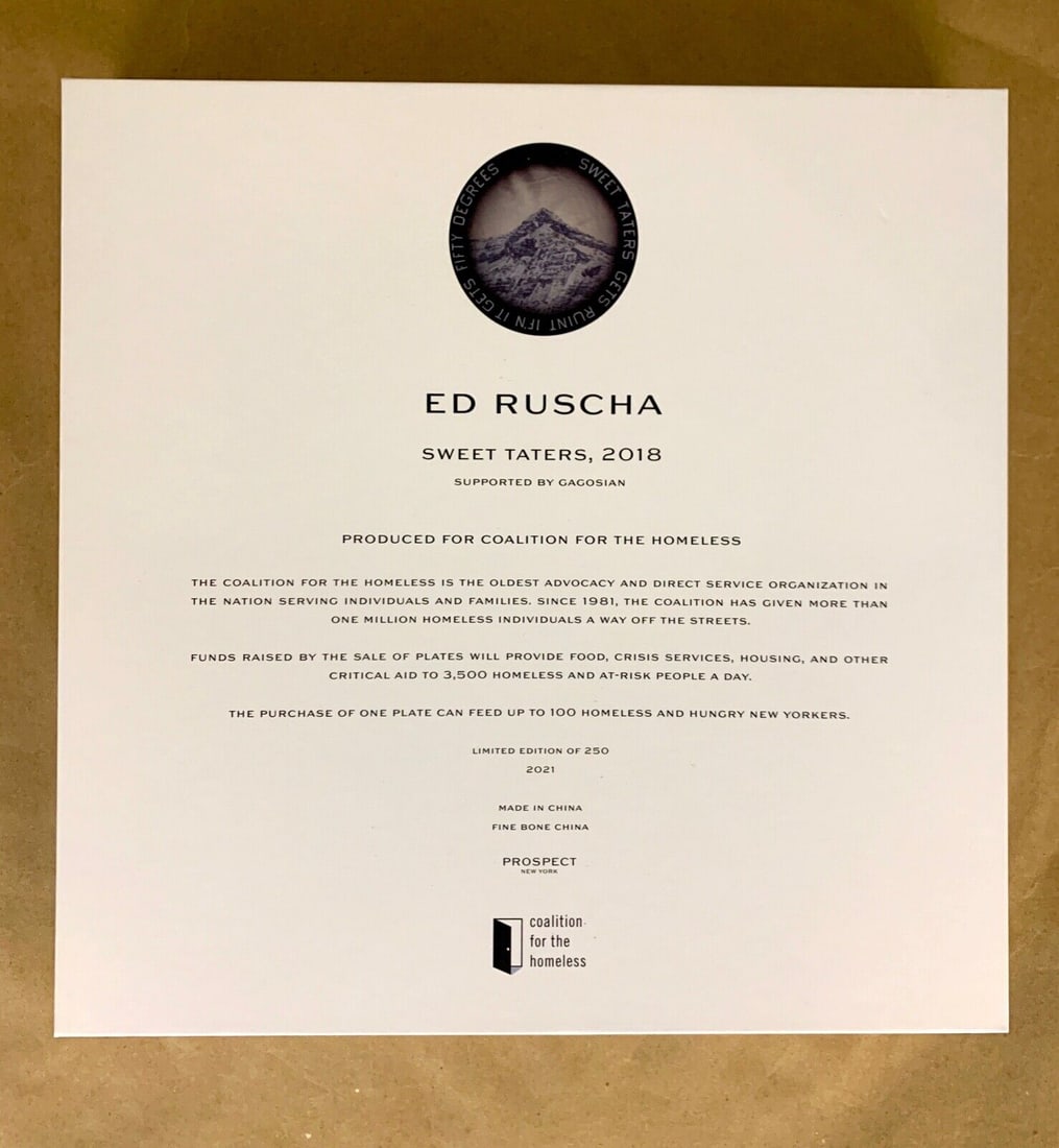 Ed Ruscha Rare Limited Edition Plate - 3