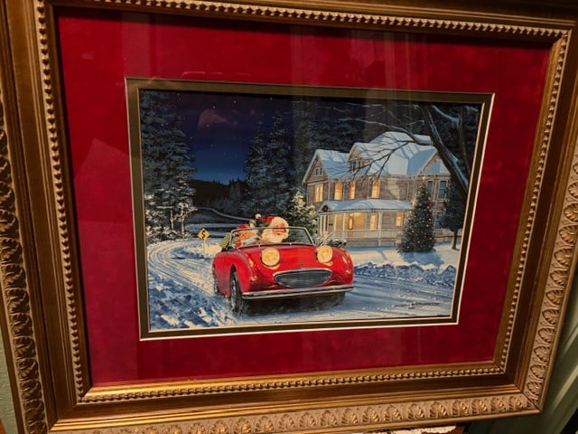 A Spritely St. Nick. Painting by Automotive Artist Ken Eberts, AFAS (1 of 2)