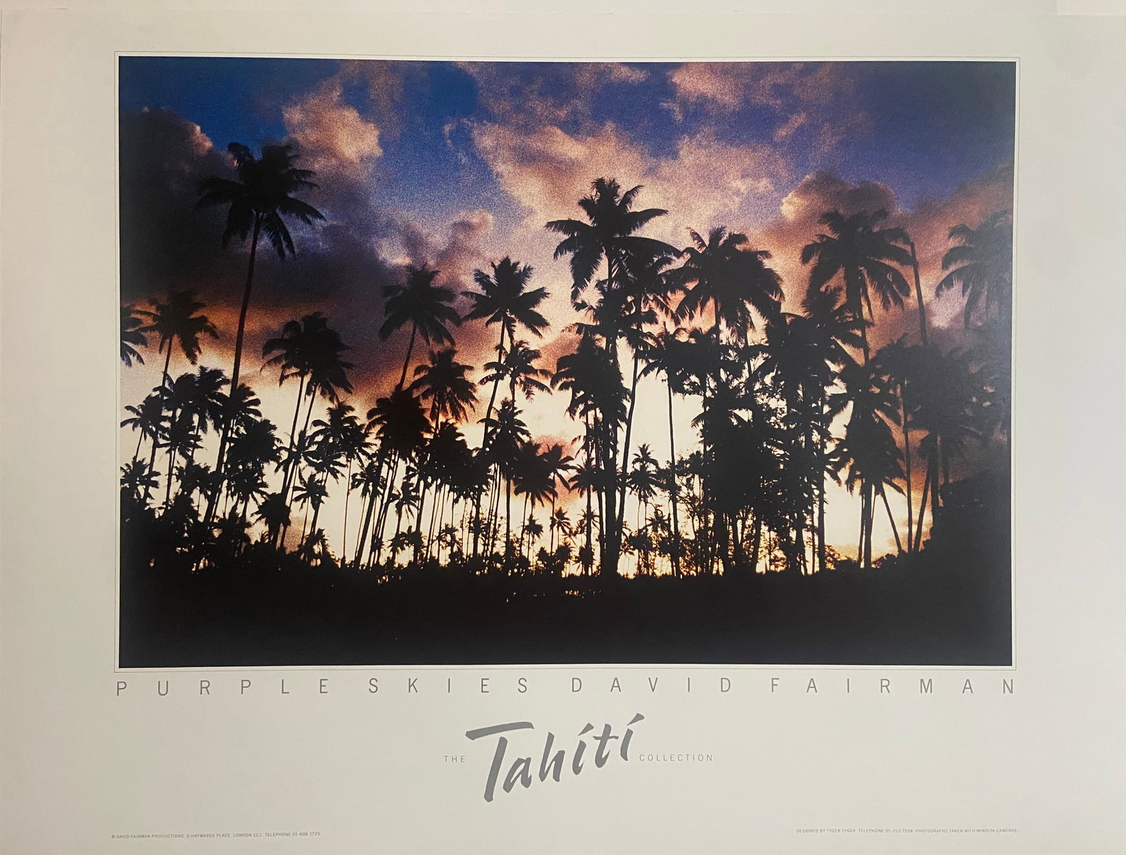 Tahiti Purple Skies Photography Poster by David Fairman Tahiti Islands (1 of 1)