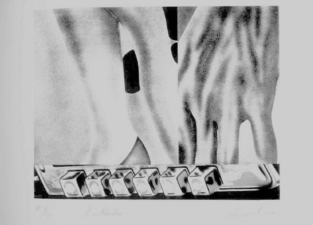 JAMES ROSENQUIST RARE LITHOGRAPH PUSHBUTTONS: This work is from the edition of 75 published by Petersburg Press, London.Materials - Lithograph on Hodgkinson Handmade Oatmeal PaperSize 31 × 36 in | 78.7 × 91.4 cm1973Signature Signed, titled, dat