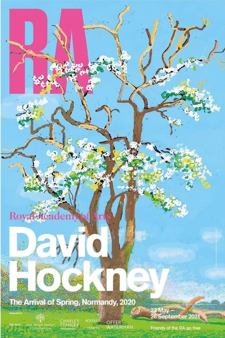 David Hockney The Arrival of Spring Exhibition Poster No 147, Royal Academy, London (1 of 1)