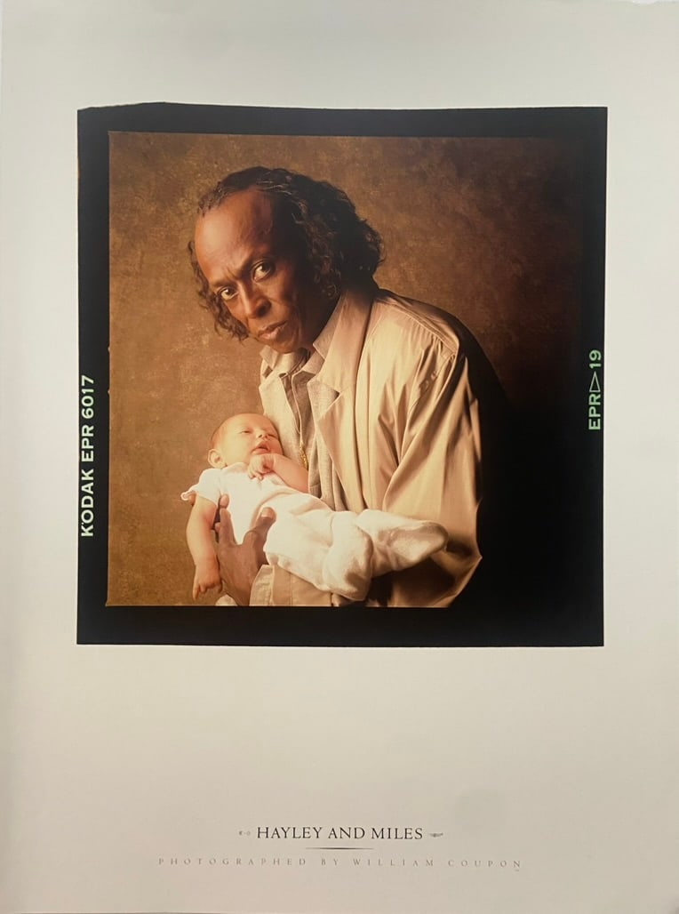 MIles Davis Jazz Color Photography Poster by William Coupon fro Hayley and MIles: Printed in Contentious Tone LIthography from seventeen plates not the usual four plates to print a four color separation. Measures 33.25 x 25 on thicker paper.