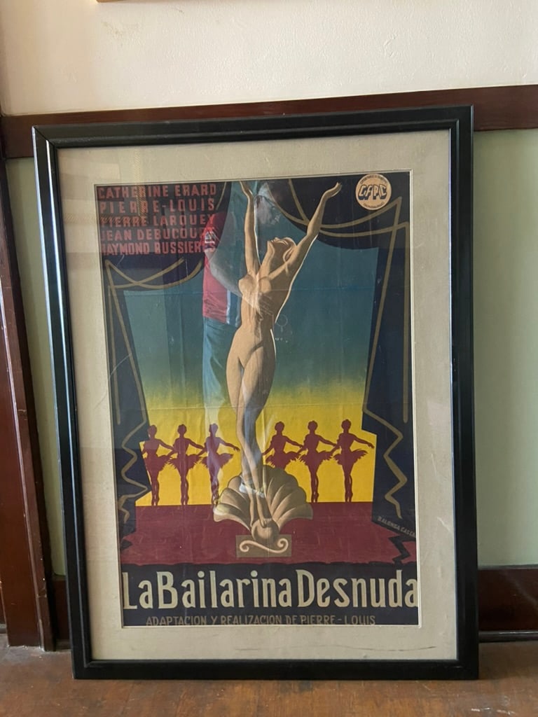 LA BAILARINA DESNUDA Vintage framed vintage movie poster (1 of 3)