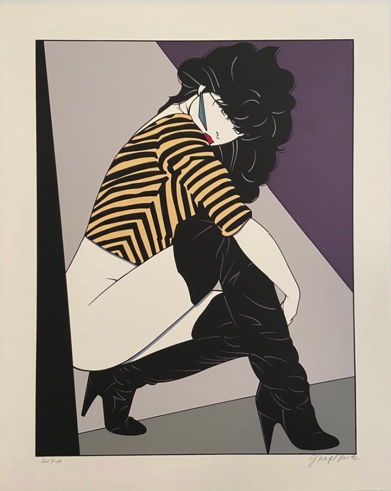Patrick Nagel, The Playboy Portfolio Silkscreen Print: Hand Printed Silkscreen from the The Playboy Portfolio on fine art paper, 1989This a print that was in the inventory of Mirage Editions, the original publisher when they filed for bankruptcy over thir
