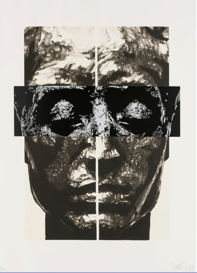 Robert Longo, Solid Vision, 1989 Lithograph with woodcut collage (1 of 1)