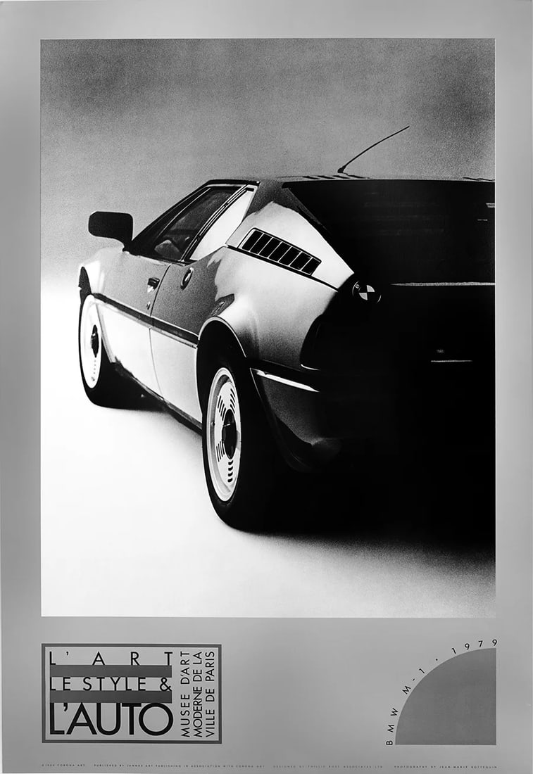 1979 BMW M-1 Continuous Tone (No Dots) Poster, Rare SELLS FOR $750 AT A TOP VINTAG CAR POSTER: SELLS FOR $750 AT A TOP VINTAG CAR POSTER DEALER. Produced for the Musee Dâ€™Art Moderne de la Ville de Paris in 1983. Super high quality printing via the Continuous Tone process of n