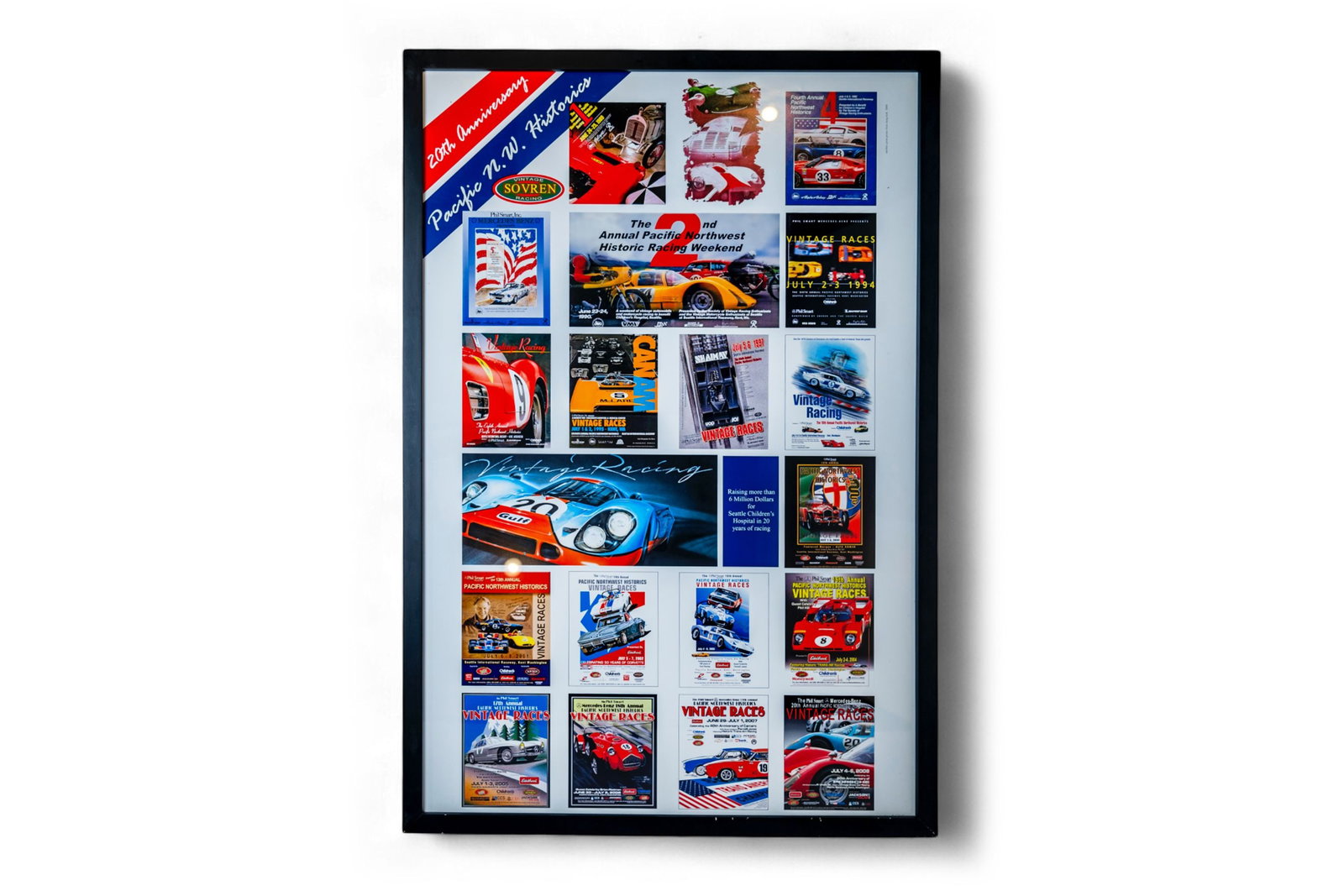 20th Anniversary Pacific N.W Historics Framed Poster from the Edelbrock Museum, Porsche 917, Alfa (1 of 1)