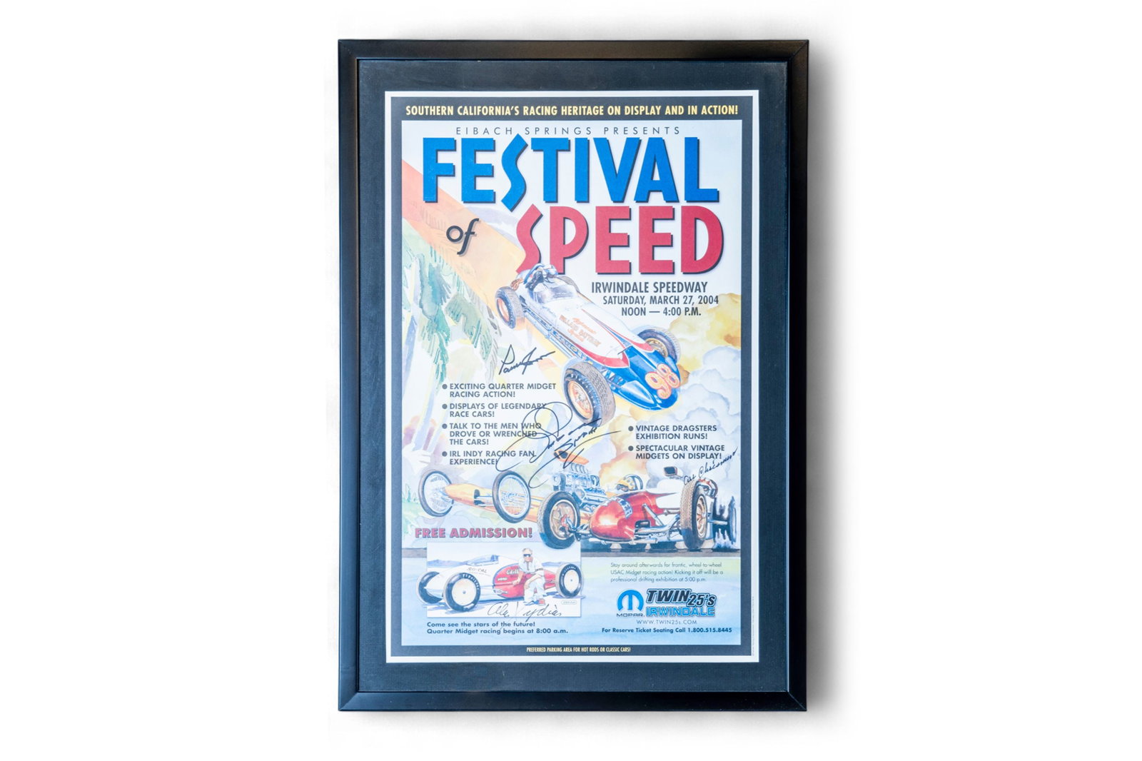 Parnell Jones Alex Xydias Eibach Springs Festival of Speed Indycar SCTA Bonneville Poster Edelbrock (1 of 1)