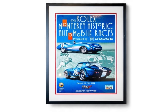 Corvette Rolex Monterey Historic Dodge Framed Poster from the Edelbrock Museum (1 of 1)