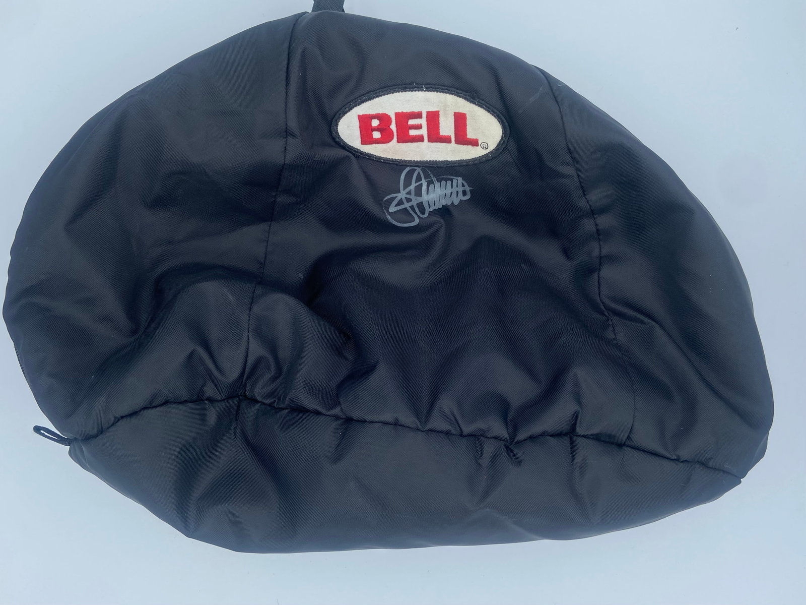 Stefan Johansson Race used and signed Bell Helmet lined helmet bag Formula One Driver Ferrari (1 of 2)