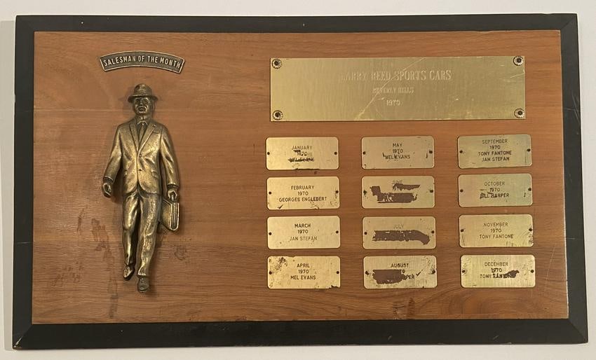 Larry Reed Sports Cars Beverly Hills Salesman Award (1 of 3)