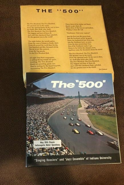1962 Indy 500 Souvenir LP Record (1 of 4)