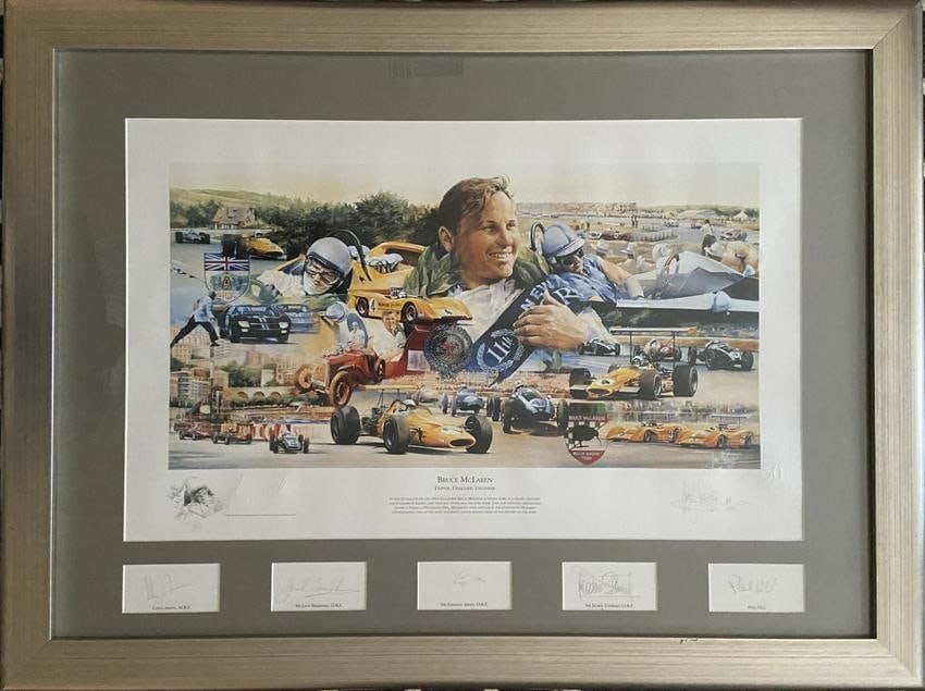 Bruce McLaren Driver Designer engineer Rare print (1 of 12)