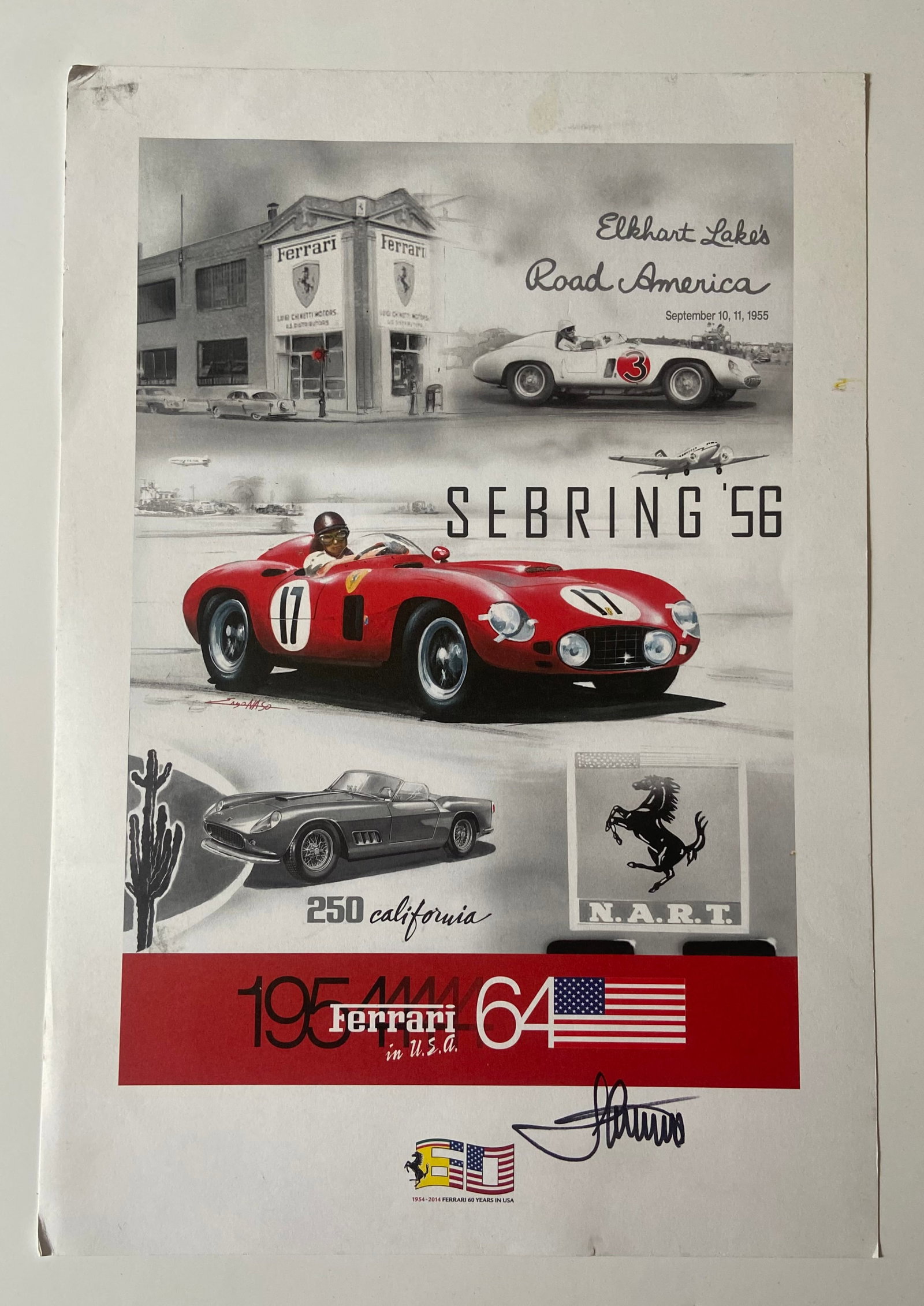 Formula One Elkart Lakes Road America Sebring 56 Ferrari signed by Stefan Johansson Formula One (1 of 4)