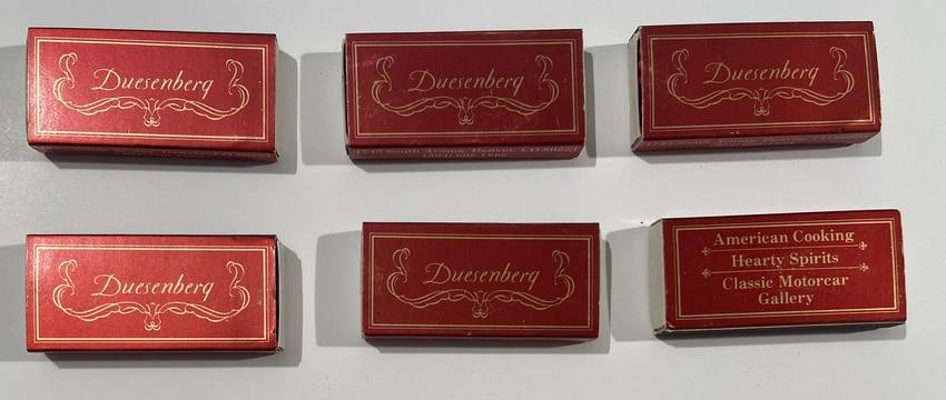 Dusenberg matches (6) from the Auburn Dusenberg Cord Musuem (1 of 1)