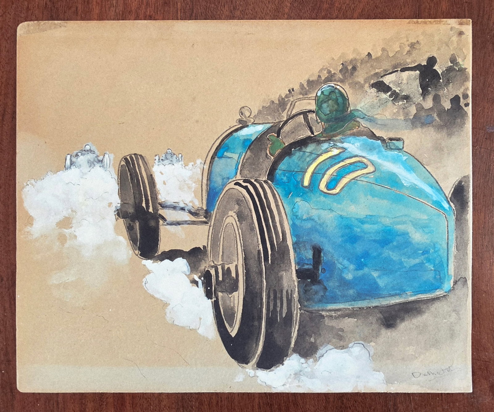 Early 1930s Bugatti Gran Prix Original period drawing (1 of 3)