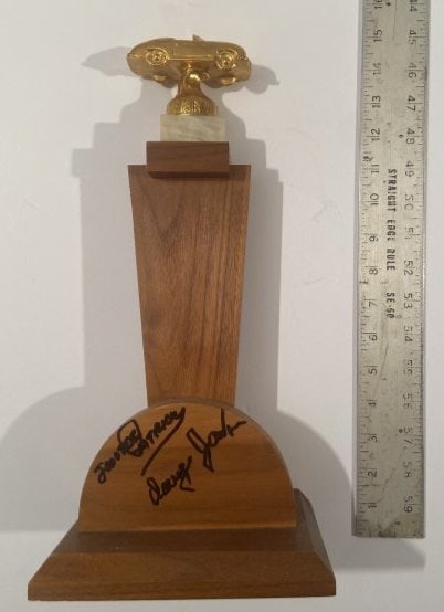 Porsche Trophy Signed by Scooter Patrick and Davey Jones (1 of 2)