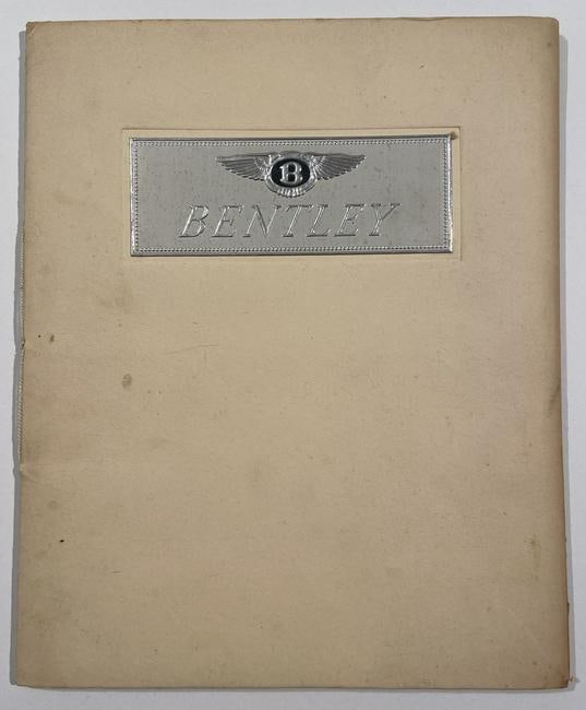 1952 Bentley Mark V! Silent Sports Car Factory Brochure, tipped in color photographs: 1952 Bentley Mark V! Silent Sports CarFactory Brochure, tipped in color photographs, the highest quality brochure you can buy, thick covers with pocket in the back for the photos, thick paper, with il