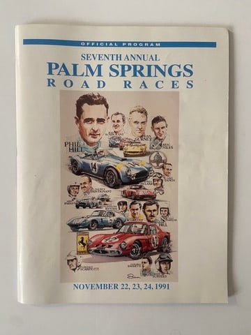 AC Shelby Cobra Ferrari Jaguar Palm Springs Road Races Program 1991 (1 of 1)